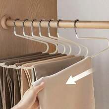 10/20pcs Open Pants Hanger, Unisex Sturdy Non-Slip Metal Pants Rack, Suitable For Jeans, Trousers, Skirts, Space-Saving Closet Organizer - Multicolor - View 6