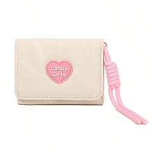 Heart Candy Wallet, Minimalist Lanyard Wallet, Women's Short Trifold Wallet, Perfect Gift Choice - Multicolor - View 7