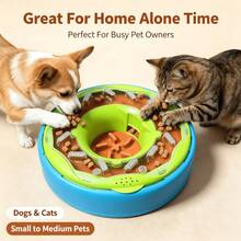 Donut‑Structured Pet Treat Dispensing Tray, 2026 New Interactive Slow‑Feeding Toy For Dogs And Cats, Indoor Outdoor Friendly - Multicolor - View 7