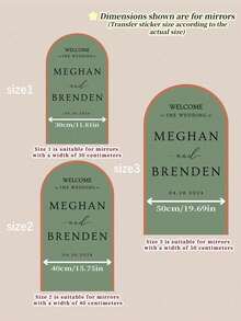 Custom Wedding Welcome Sign Mirror Vinyl Decal Custom Name Vinyl Decal Mirror Welcome Sign Engagement Party Sign - Multicolor - View 6