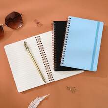 Spiral Bound B6 Notebook With Colorful Thick Inner Pages, Diary, Planner, Memo Pad, Coil Notebook - Multicolor - View 3