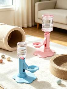 1/2PCS High-Capacity Cat Water Dispenser Stand, Elevated Gravity Water Bowl With Refill Bottle | Adjustable Spill-Proof Cat Water Feeder For Cats And Small Dogs, Detachable Easy-Clean Pet Water Dispenser Stand Large Capacity - 500ml - View 4