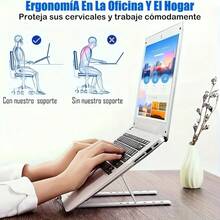 18-Inch Laptop Metal Folding Cooling Lift Stand, Portable Desktop Tablet & Phone Holder - View 7