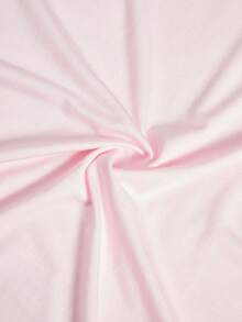 Pink Lace Trimmed Bow Decorated Side Slit Cami Slip Dress - Pink - View 5