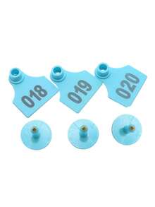 1set Cattle Goat Ear Tags Signs Numbers 001-100 With Ear Tag Pliers Livestock Ear Tag Applicator Control Device Typing Copper Head Earrings Farm Animals Identification Cards - As Picture - View 5