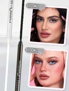 MISSLYN 2pcs Eyeliner Pencil Set, Vegan Waterproof Smudge-Proof, Long-Lasting High Pigment Smooth Application, Rich Color, Easy Glide Eyeliner, Suitable For Teenagers, Beginners, Makeup Enthusiasts, Perfect For School, Commute, Date, Party Night, Halloween, Perfect Gift For Her - #Set1 - View 6