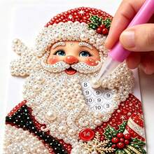 1pc DIY House Christmas Pearl Diamond Painting Kit, Christmas Pearl Beads Handmade Art, Suitable For Adults & Beginners, Diamond Rhinestone Painting Set, Handmade Home Decor Gift - Multiple Styles - View 5