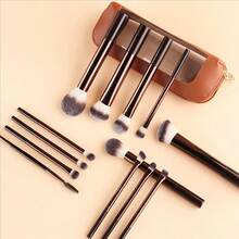 13PCS Makeup Brush Set Foundation Concealer Powder Eyeshadow Blush Brush Kabuki Blending Cosmetic Beauty Tool For Face - White - View 9