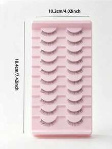10 Pairs Of Synthetic Natural-Looking Transparent Extensions For Light And Natural-Looking False Lower Lashes For Daily Use - View 3
