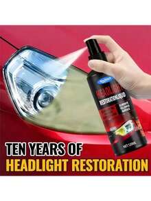 KineShineX Universal Car Lampshade Cleaner, Headlight Repair Spray Ceramic Coating Package, Headlight Yellowing Oxide Scratch Repair Agent, Auto Parts, Make Your Car A New Look - Multicolor - View 7