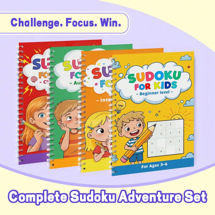 4-Level Age-Graded Sudoku Puzzle Activity Notebooks, Beginner To ...