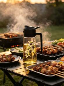2-In-1 Oil Sprayer And Pourer, Pp Olive Oil Spray Bottle With Handle, Dual-Use Oil Dispenser And Sprayer For Kitchen Cooking And Frying. The Unique Design Makes Your Oil Sprayer Stand Out. - View 5