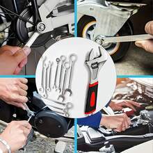 UNISURE 11pcs Universal Wrench Tool Set, 10pcs Metric Double-Ended Wrenches 4-11mm + 6" Adjustable Wrench, High Carbon Steel Material, Simple Silver Open/Box End And Adjustable Jaw Details, Multi-Function Wrench Tool Set For Tightening Bolts, Suitable For Bicycle Repair, Furniture Assembly And Father's Day Gift - 10-piece Double-ended Wrench Set + 1 Adjustable Wrench - View 7