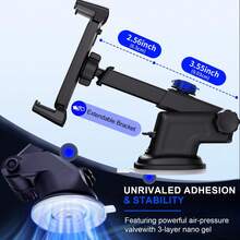 xnyocn Universal Car Mount, Suitable For Cars, Home Tablets And Smartphones - Multi-Functional Car And Desktop Stand, Adjustable Angle And Height, Convenient For Watching Programs And Navigation - Black - View 9