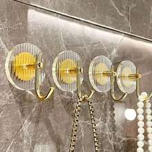 3pcs No-Drill Wall Hooks, Heavy Duty Acrylic Towel And Key Rack, Sturdy And Stylish, Suitable For Towels, Coats And Keys, Perfect For Bathroom, Kitchen, Bedroom And College Dorm - Multicolor - View 7