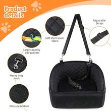 1pc Removable Waterproof Pet Car Bed, Soft & Warm Pet Car Cushion, Dog Car Seat Pad For Small/Medium Dogs, Suitable For Pet Outdoor And Travel Use - Multicolor - View 10