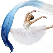 1 Set 3 Meters Long Telescopic Pole Dance Ribbon, Tap Dance Group Dance, Ballet, Beginner-Friendly Dance Prop, Praise And Worship Ceremony Ribbon, Suitable For Christmas, Halloween, Performance Events - Multicolor - View 1