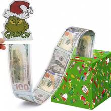The Grinch 1pc Green-Haired Monster Surprise Birthday Box, Lucky Draw Box, Festival Party Set, Ten Thousand Gifts, Christmas Gift Box - Multicolor - View 2