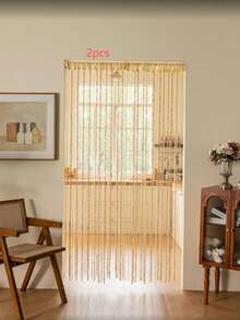 1 rèm cửa trang trí dạng xoắn dây mảnh thiết kế xoắn, rèm ngăn phòng cho phòng khách, phòng ngủ, nhà bếp - 1PC - Xem 9