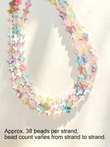 1 Strand Candy Color Sweet Natural Shell Beads Moon Star Heart Shaped Shell Beads Colorful Rice Beads Round Beads DIY Jewelry Making And Decoration Beads For Women Necklace Bracelet Earrings - Candy Colors (Random Assortment) - View 16