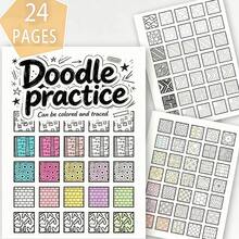 1 Buku Mewarnai Seni Zen Doodle Mini, 24 Halaman Satu Sisi, Pola Dasar Zen Doodle yang Ringkas dan Indah, 3-in-1: Menjiplak, Mewarnai, dan Mendesain Pola Kreatif. Tata Letak Blok Mini, Pola Individual Kecil untuk Pengalaman Santai, Buku Mewarnai untuk Meredakan Kecemasan dan Melatih Fokus, Kreasi Seni Santai dengan Gambar Tangan, Pilihan Hadiah Ulang Tahun, Pertemuan Keluarga, Pesta Liburan. - Buku Mewarnai Doodle Artistik - View 1