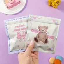8/10pcs Holiday Gift Packaging Bags, Self-Sealing Decorative Gift Bags, High-End Bow & Bear Design Gift Bags, Suitable For Women's Small Gift Packaging, Holiday Party Birthday Gift Bags, And Daily Storage Bags And Plastic Self-Sealing Bags - Multicolor - View 10