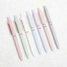 2/3/5pcs Morandi Candy Color Retractable Gel Pen,0.5mm Bullet Point Heavy‑Feel Sign Pen,Beautiful Stationery For Back‑To‑School & Office,School Supply - Multicolor - View 5