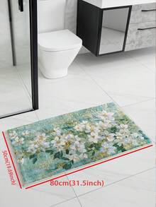 1pc Colorful Floral Living Room Sofa Rug, 6mm Faux Cashmere Material, Soft And Machine Washable, Suitable For All-Season Decoration - Multicolor - View 12