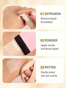 1pc Minimalist Flat Head Liquid Foundation Brush, Cherry Print Handle, Soft Dense Bristles, No Powder Waste, Facial Concealer & Foundation Brush, Portable For Daily Use And Travel, Suitable For Beginners - Multicolor - View 7