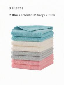 1/4/8‑Pack Coral Fleece Cleaning Rags, 12*12 Inch Super Absorbent Lint‑Free Dish Cloths, Soft Household Square Hand Towels, Reusable Kitchen Wipes For Kitchen, Bathroom And Household Cleaning - Multicolor - View 14