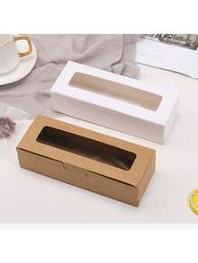 30pcs White Foldable All-In-One Gift Boxes With Transparent Display Window, Suitable For Holiday Party Favors, Birthday Gifts, Room Storage, DIY Crafts, Wedding Favors And Jewelry Packaging, Essential For Thanksgiving And Christmas Gifting - as shown - View 6