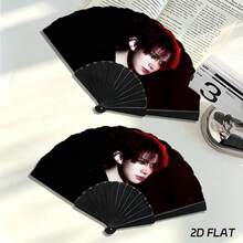 Lx Themed Printed Handheld Fan, Plastic Fan Blade And Frame Design, Portable Cooling Accessory, Perfect For Daily Outdoor Use And Personal Cooling - Multicolor - View 5