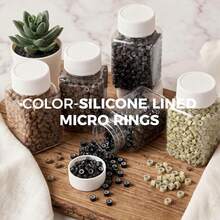 2500pcs Silicone Lining Beads, Hair Extension Tool Kit For Hair Styling And Wig DIY, 8pcs C/J/I Hair Pins, 5 Rolls Sewing Thread, Hair Extension Tool Set - View 8