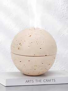 1pc Wabi‑Sabi Double‑Tier Hemisphere Incense Burner, Textured Smudge Bowl, Aroma Holder For Meditation Tabletop Home Room Decor - Stone Ball - View 8