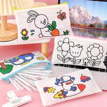 10PCS Colorable Pencil Pouches, Gift Bags, DIY Coin Purse Making: Perfect For Easter, Halloween, Christmas Crayon Party Bags, Small Gifts And Home Decor - No Battery Required - Random Color Styles - Multicolor - View 7