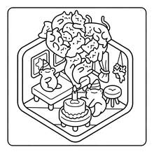 GDTME 1 Libro de Aventuras de Animales Fantásticos para Colorear para Adultos, Incluye Historias de Aventuras Lindas e Interesantes, Colorear Relajante, 24 Páginas Gruesas, Ideal como Útiles Escolares, Suministros de Oficina, Regalos del Día de San Valentín y Pascua - Multicolor - Ver 7