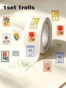Daisy Wildflower Sticker Roll, Butterfly Planner Stickers, Floral Postage Stamp Stickers - Laptop, Water Bottle, Phone, Skateboard Decals, Planner Supplies, Decorative Envelope Seal Stickers - A - View 12