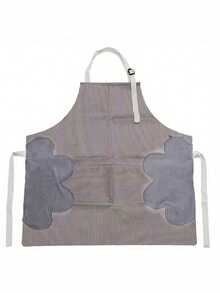 2pcs Premium Canvas Aprons, Striped Pattern, Adjustable Shoulder Straps, Unisex, Soft And Comfortable - Multicolor - View 10