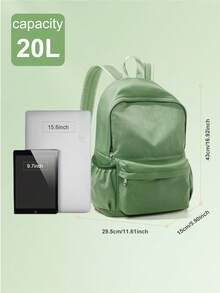 Casual Laptop Backpack, Suitable For 14-Inch Laptop, Large Capacity College Backpack, Designed For High School And Middle School Students, Equipped With Adjustable Shoulder Straps, School Bag/School Backpack, Multi-Layer Design Backpack With Casual And Travel Functions, Unisex Travel Backpack, Lightweight Casual Daypack, Basic School Bag, Suitable For Middle And High School Students - Multicolor - View 4