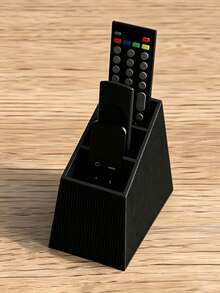 1pc Modern Remote Control Holder, 3-Compartment Desktop Organizer, Space-Saving Home, Office And TV Storage, Multi-Functional Storage Layers, Suitable For Living Room, Home Office And Bedroom, Fits Multiple Remote Controls, Home Decor - Multicolor - View 5
