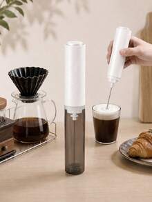 1pc Battery Electric Milk Frother, Dual Stirring Head Milk Frother, 30 Seconds Fast Creation Of Barista-Grade Micro Foam, Portable Travel Milk Stirrer, Suitable For Latte, Cappuccino, Hot Chocolate And Homemade Coffee Drinks, Battery Not Included - Multicolor - View 9