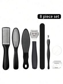 Foot Care Set, Includes Foot Scraper, Dead Skin Remover, Foot File, Pedicure Tools, Stainless Steel Foot Rasp, Foot Cleaning Tools And Nail Clippers, Suitable For Home Pedicure And Salon Foot Spa, Used To Remove Hard Calluses And Cracked Heels - Blue - View 21