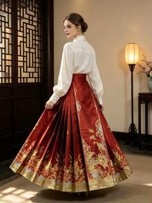 Hanfu Bottoms - Red - View 2
