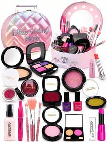 Tas Kosmetik Anak Perempuan, Tas Tangan Putri, Mainan Putri Mainan, Termasuk Cermin, Sisir, Lipstik, Parfum, Hadiah Ulang Tahun Liburan, Bukan Kosmetik Asli - MultiWarna - View 5