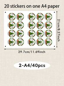 LICVIC 20-200pcs Custom Christmas Stickers With Text, Personalized Round Holiday Labels, Festive Santa Christmas Tree Gingerbread Style, Customized Gift Wrap Stickers, Customizable Family Name Labels, Christmas Party Decor, New Year Gifts, Christmas Gifts - Style G - View 9
