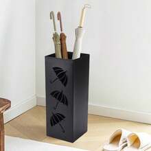 1PC Metal Long-Handled Umbrella Stand, Household Umbrella Storage Rack, Space-Saving For Home Entrance Garage Foyer, Keeps Dry, Umbrella And Cane Storage Organizer - A - View 4
