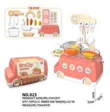 Juego de simulación de autobús para niños, 3 estilos opcionales (Dentista / Cocina / Herramientas de reparación), juguete de simulación de rol con caja de almacenamiento para niños pequeños - JCH-100206 - Ver 5