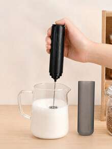 1pc Battery Electric Milk Frother, Dual Stirring Head Milk Frother, 30 Seconds Fast Creation Of Barista-Grade Micro Foam, Portable Travel Milk Stirrer, Suitable For Latte, Cappuccino, Hot Chocolate And Homemade Coffee Drinks, Battery Not Included - Multicolor - View 7