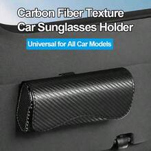 1pc Car Multi-Function Glasses Holder, Universal Car Sun Visor Glasses Case, Portable Glasses Clip, Fashion Glasses Storage Rack, Black/Silver/Red/Blue Multiple Colors Available - A - View 12