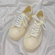 New Reflective Star Galaxy Shoelaces Glowing Rope Unisex Accessory White Canvas Shoes Basketball Shoes Versatile - Multicolor - View 1